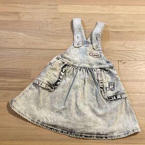 Loud. Size 4 gray black denim jumper dress